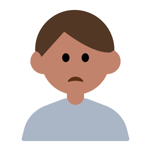 Man Frowning: Medium Skin Tone