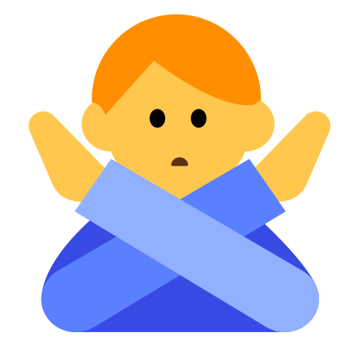 Man Gesturing No