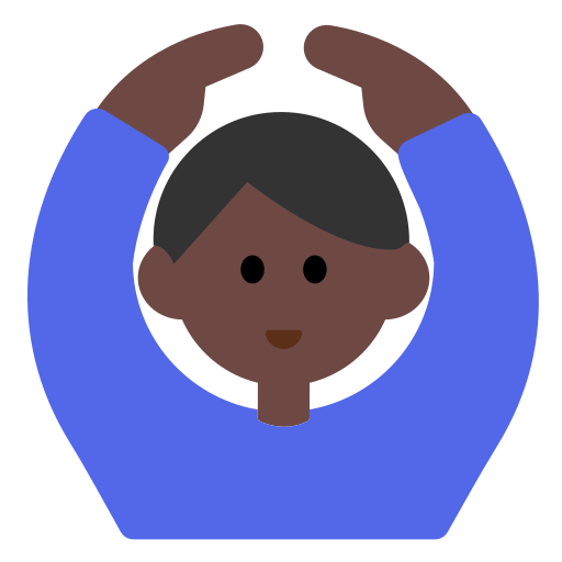 Man Gesturing OK: Dark Skin Tone