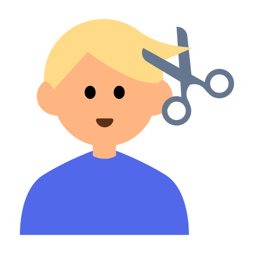 Man Getting Haircut: Medium-Light Skin Tone
