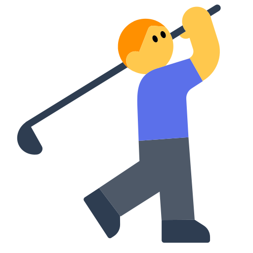 Man Golfing