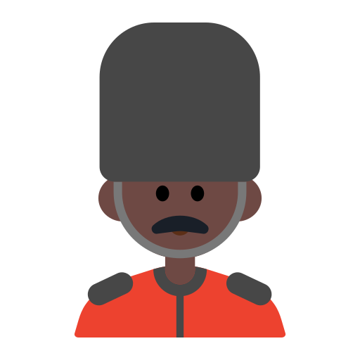 Man Guard: Dark Skin Tone