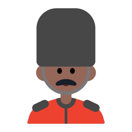 Man Guard: Medium-Dark Skin Tone