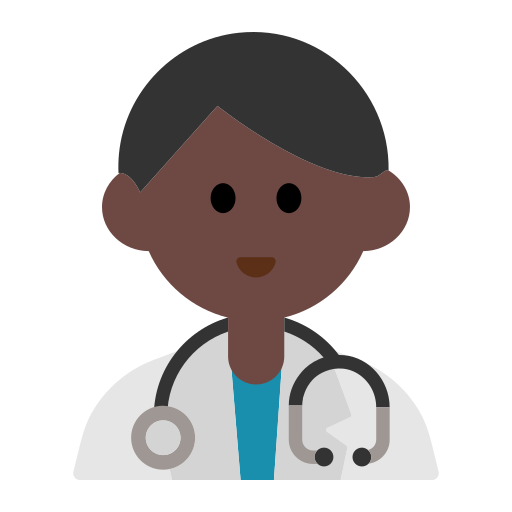 Man Health Worker: Dark Skin Tone