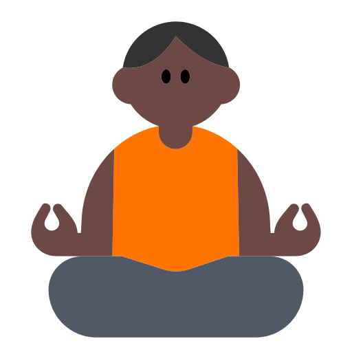 Man in Lotus Position: Dark Skin Tone
