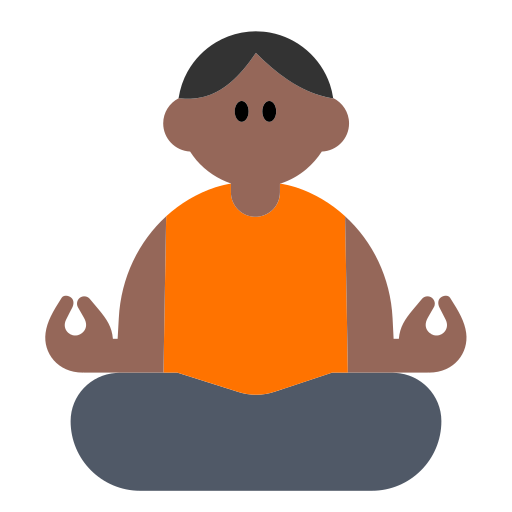 Man in Lotus Position: Medium-Dark Skin Tone
