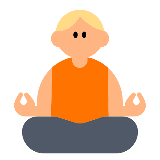 Man in Lotus Position: Medium-Light Skin Tone