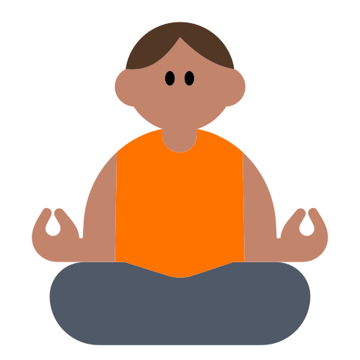 Man in Lotus Position: Medium Skin Tone