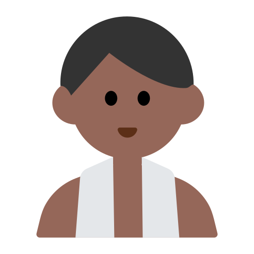 Man in Steamy Room: Medium-Dark Skin Tone