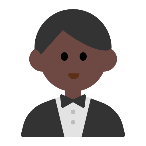 Man in Tuxedo: Dark Skin Tone