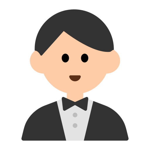 Man in Tuxedo: Light Skin Tone