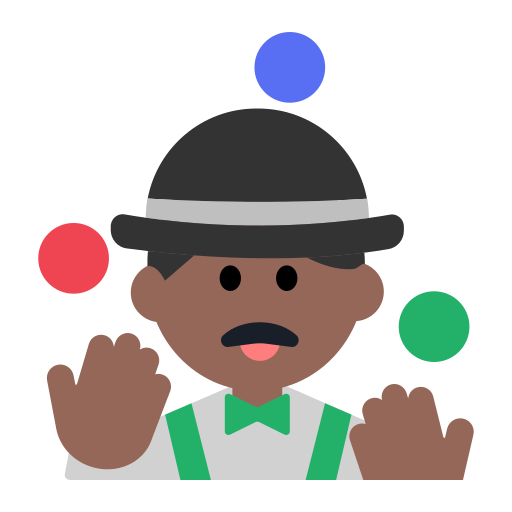 Man Juggling: Medium-Dark Skin Tone