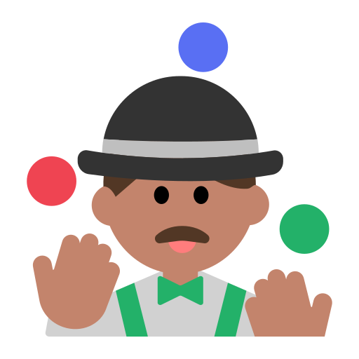 Man Juggling: Medium Skin Tone