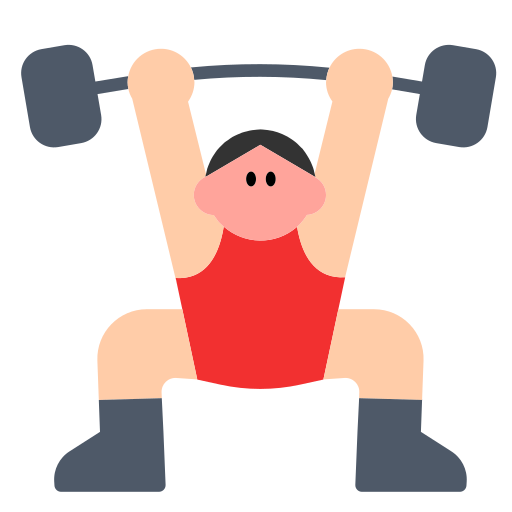 Man Lifting Weights: Light Skin Tone