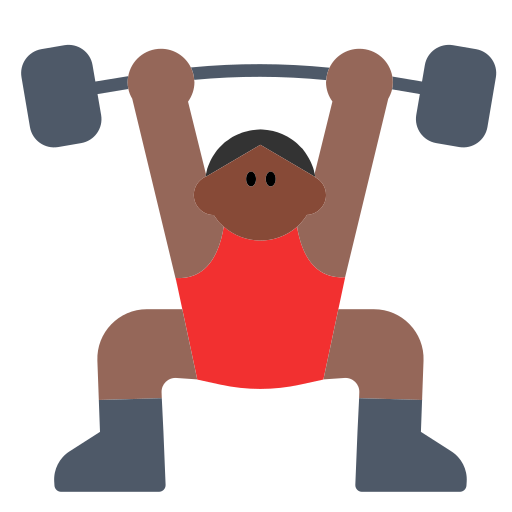 Man Lifting Weights: Medium-Dark Skin Tone