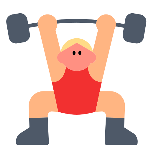 Man Lifting Weights: Medium-Light Skin Tone
