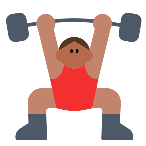 Man Lifting Weights: Medium Skin Tone