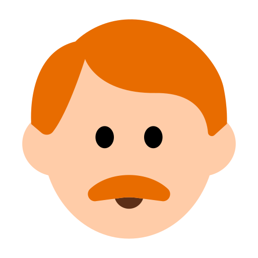 Man: Light Skin Tone, Red Hair