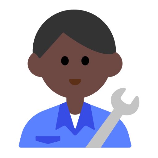 Man Mechanic: Dark Skin Tone