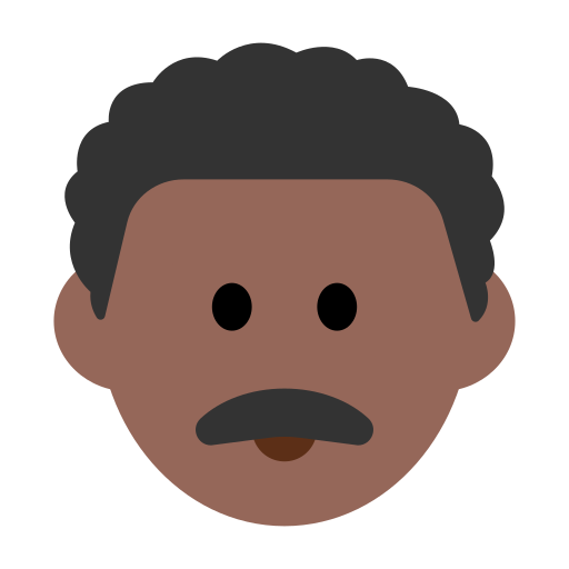 Man: Medium-Dark Skin Tone, Curly Hair