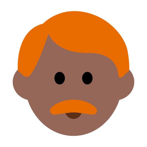 Man: Medium-Dark Skin Tone, Red Hair