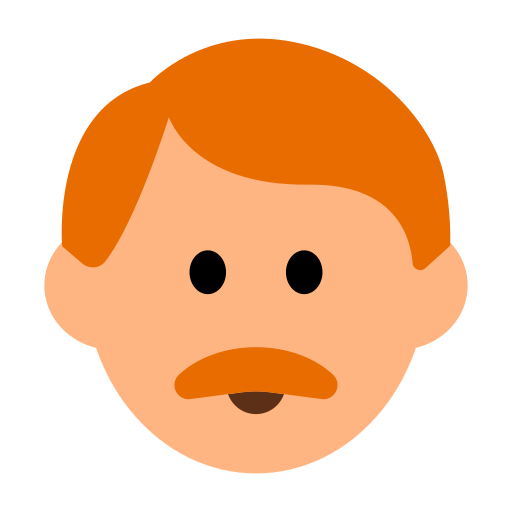 Man: Medium-Light Skin Tone, Red Hair