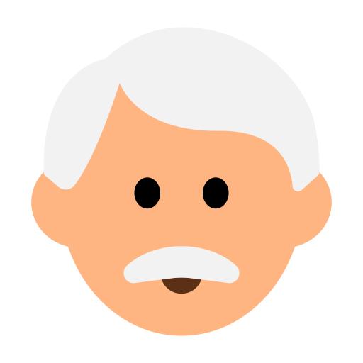 Man: Medium-Light Skin Tone, White Hair