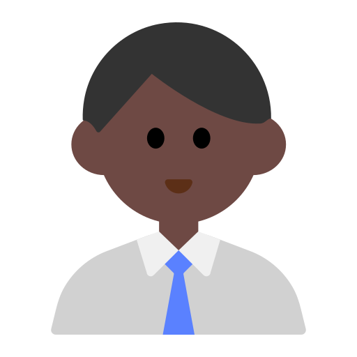 Man Office Worker: Dark Skin Tone