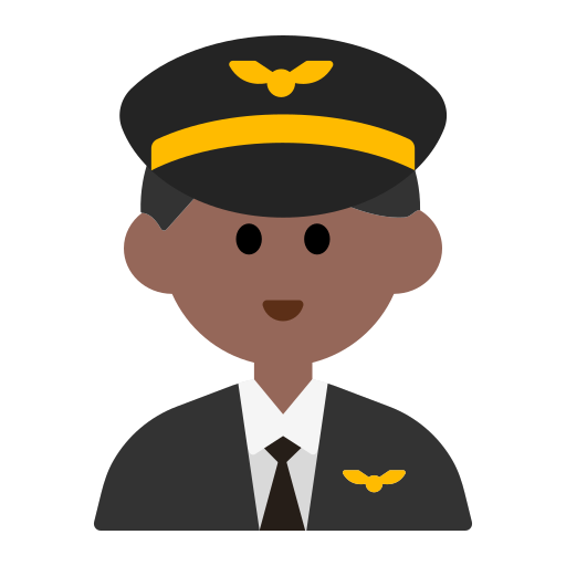 Man Pilot: Medium-Dark Skin Tone