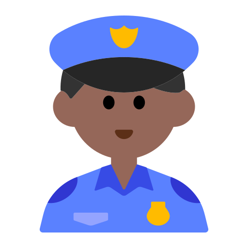 Man Police Officer: Medium-Dark Skin Tone