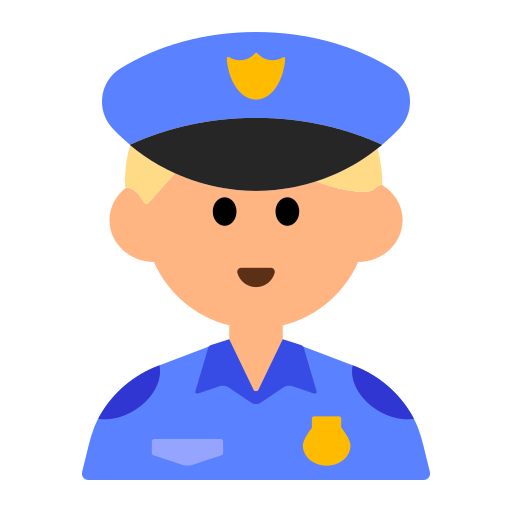 Man Police Officer: Medium-Light Skin Tone