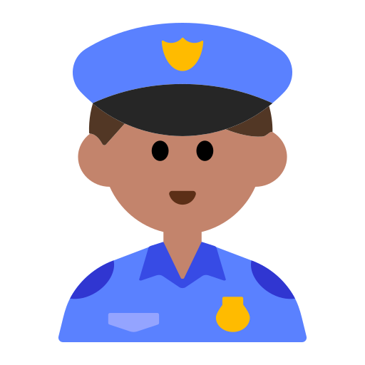 Man Police Officer: Medium Skin Tone