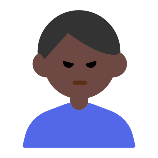 Man Pouting: Dark Skin Tone