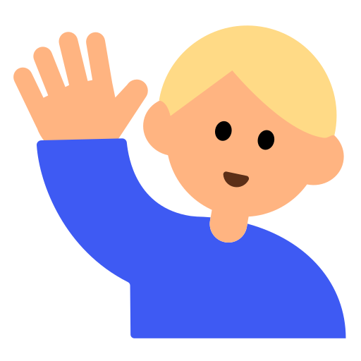 Man Raising Hand: Medium-Light Skin Tone