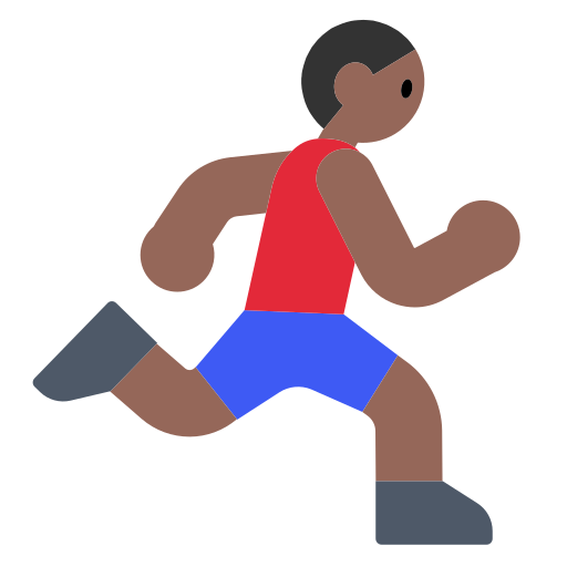 Man Running: Medium-Dark Skin Tone