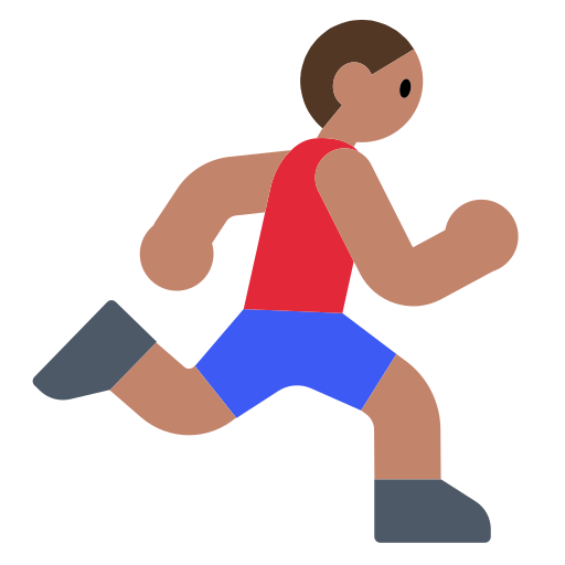 Man Running: Medium Skin Tone