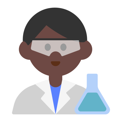 Man Scientist: Dark Skin Tone