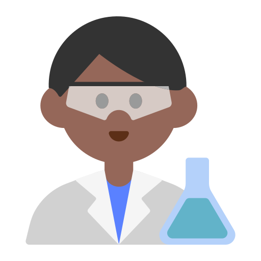Man Scientist: Medium-Dark Skin Tone