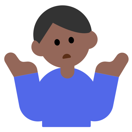 Man Shrugging: Medium-Dark Skin Tone