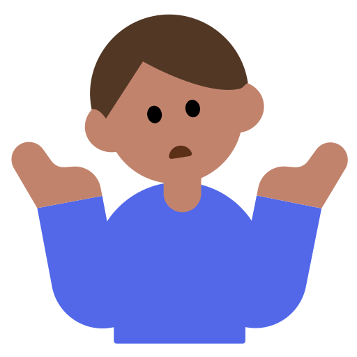 Man Shrugging: Medium Skin Tone