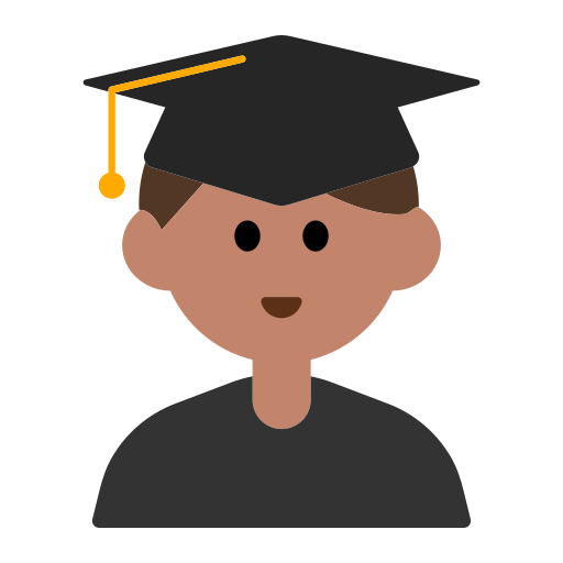 Man Student: Medium Skin Tone