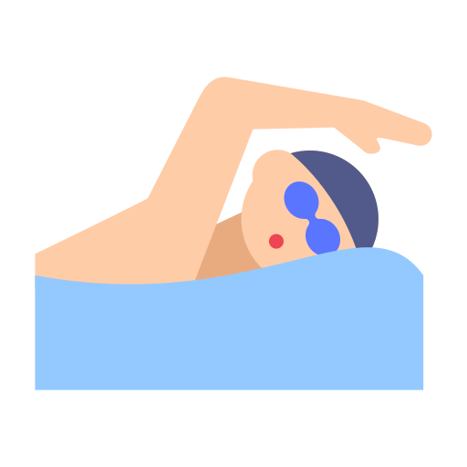 Man Swimming: Light Skin Tone