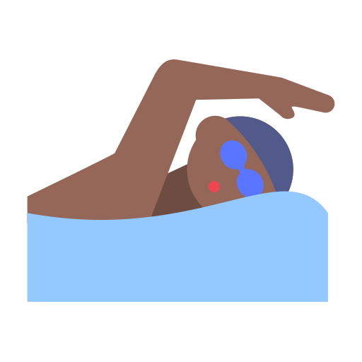 Man Swimming: Medium-Dark Skin Tone
