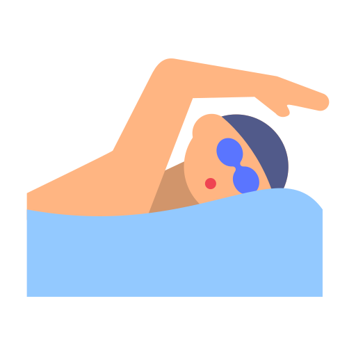 Man Swimming: Medium-Light Skin Tone
