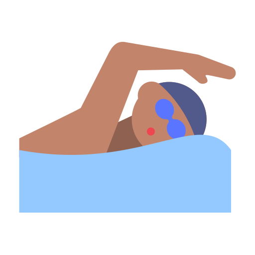 Man Swimming: Medium Skin Tone