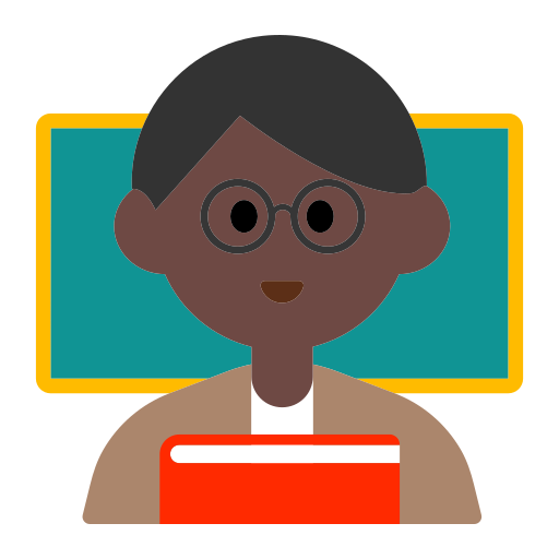Man Teacher: Dark Skin Tone