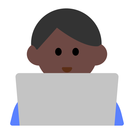 Man Technologist: Dark Skin Tone