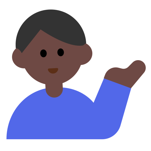 Man Tipping Hand: Dark Skin Tone