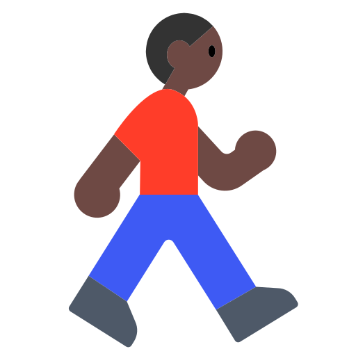 Man Walking: Dark Skin Tone