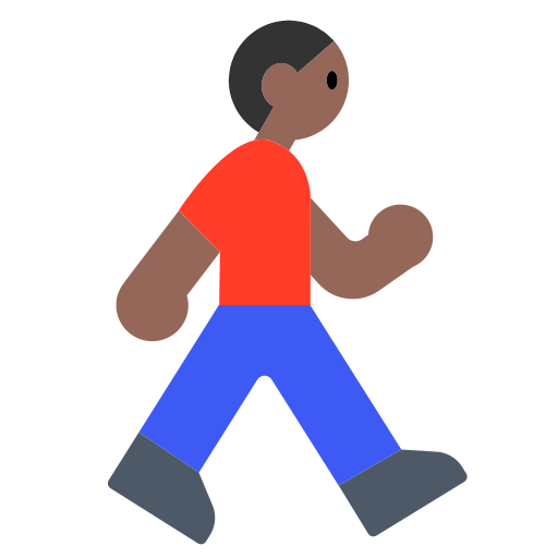 Man Walking: Medium-Dark Skin Tone